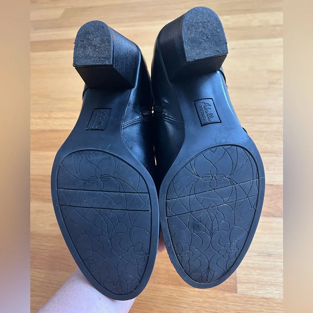 Abella Black Ankle Boots with Buckle - Picture 6 of 11